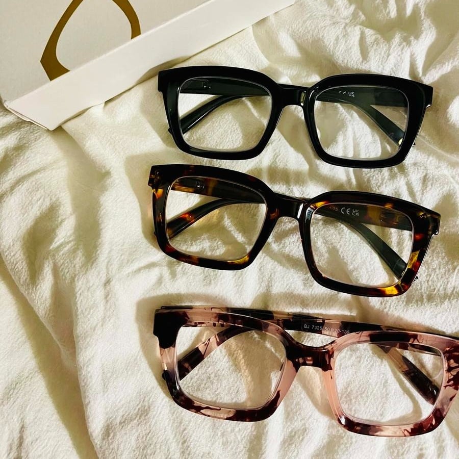 👓Lot de 3 lunettes de lecture écaille de tortue – Lunettes de lecture carrées surdimensionnées qui bloquent la lumière bleue