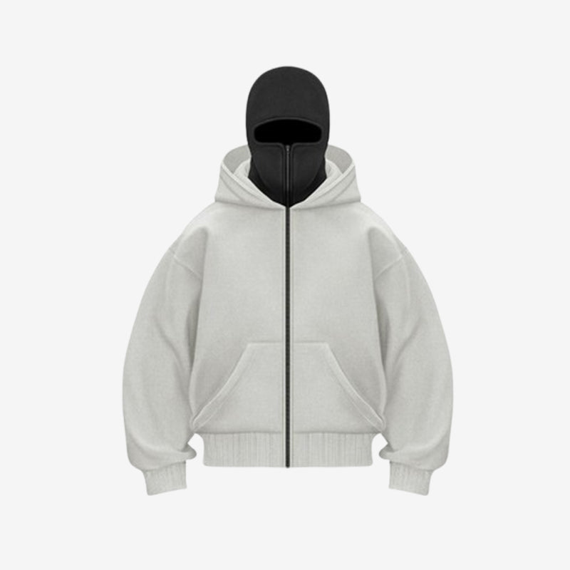 Hoodie med Maskdesign