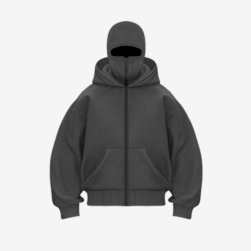 Hoodie med Maskdesign