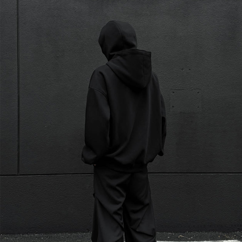 Hoodie med Maskdesign