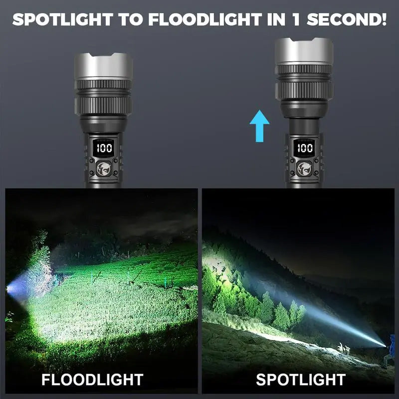 đŠ LED Vit Laserficklampa â Kraftfull Uppladdningsbar Arbets- och Utomhuslampa