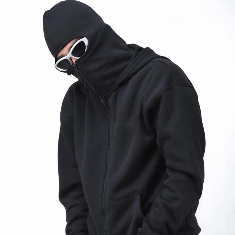 Hoodie med Maskdesign