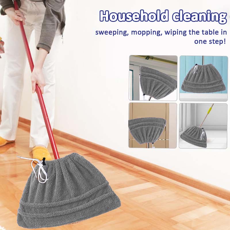 đ§Œ Mopphuvud i korallfleece med dragsko â Dubbelsidigt och superabsorberande