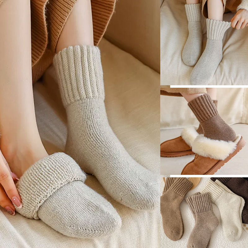 🧦 Värmande Ullstrumpor i Mellanhöjd