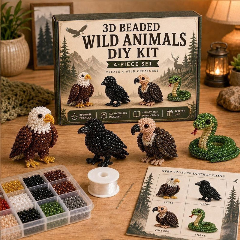🧵✨ Kit DIY Animaux en Perles 3D – Loisir Créatif & Cadeau Fait Main