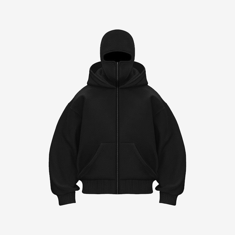 Hoodie med Maskdesign