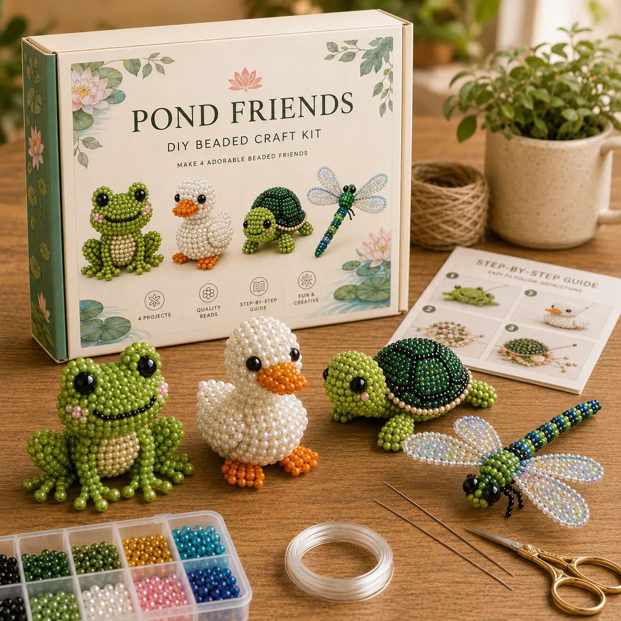 🧵✨ Kit DIY Animaux en Perles 3D – Loisir Créatif & Cadeau Fait Main