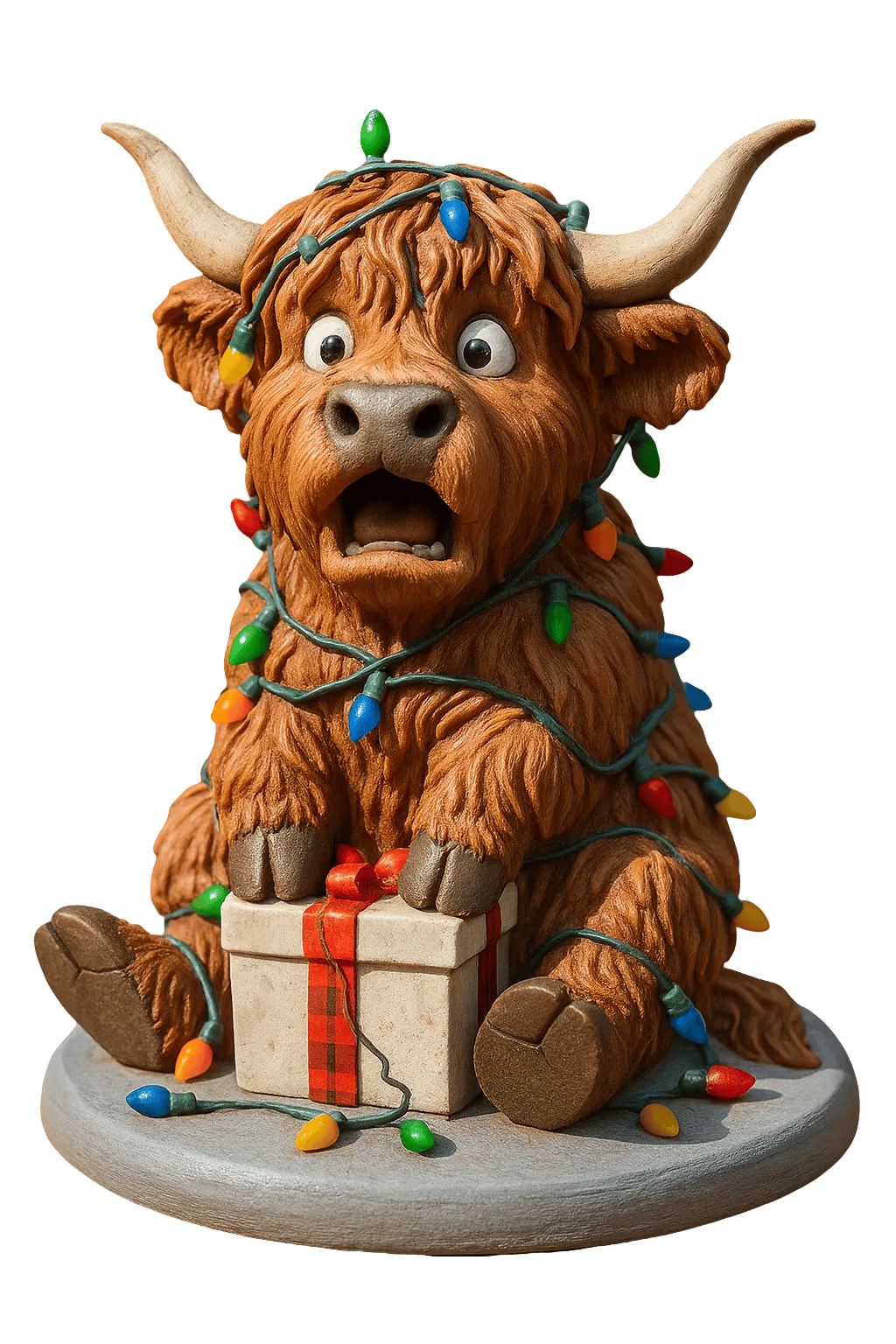 🐮Adventskalender med höglandskon 2025🎄✨ - Handgjord 3D-docka med höglandskon (24 delar)