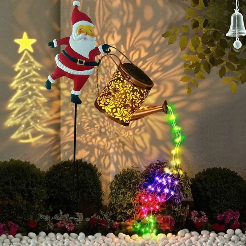 ⏰Lampe solaire de jardin en forme de Père Noël🎅🎄