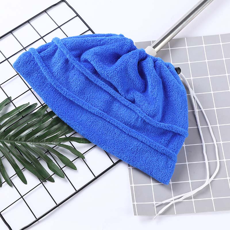🧼 Mopphuvud i korallfleece med dragsko – Dubbelsidigt och superabsorberande