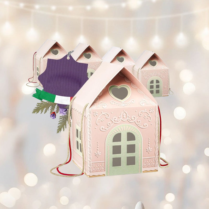 Boîte Cadeau Maison de Noël – Emballage Festif Décoratif pour Petits Cadeaux
