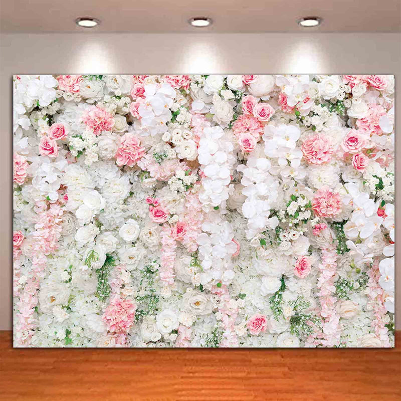 Décor mural jardin avec treillage en bois pour fête et coin photo