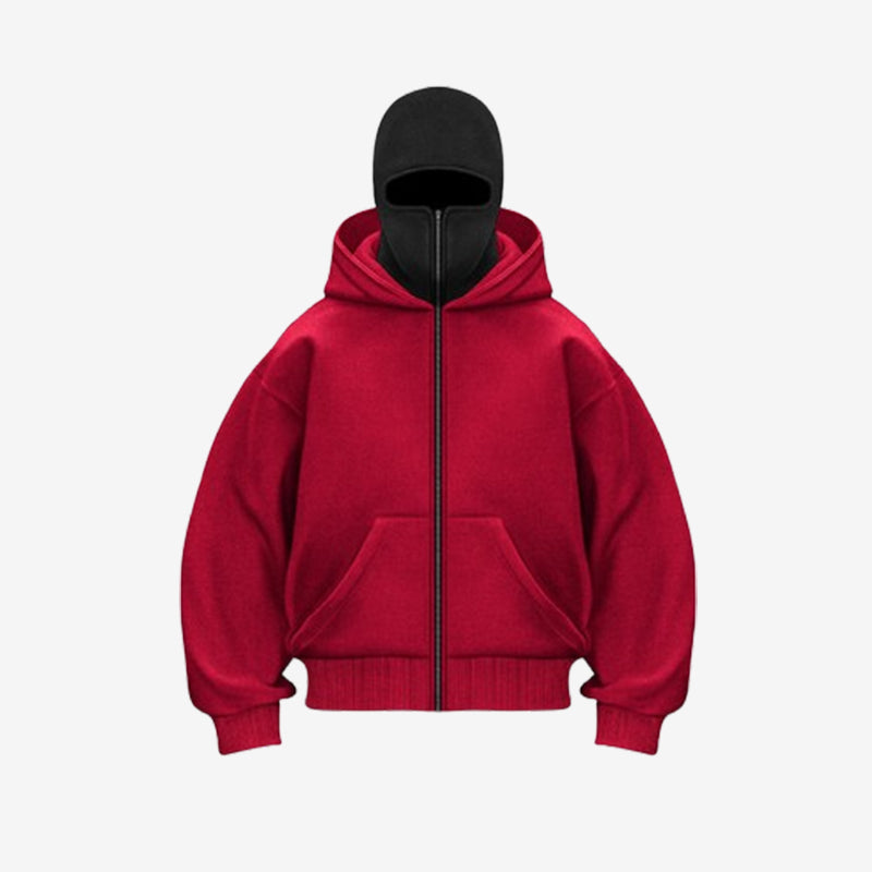 Hoodie med Maskdesign