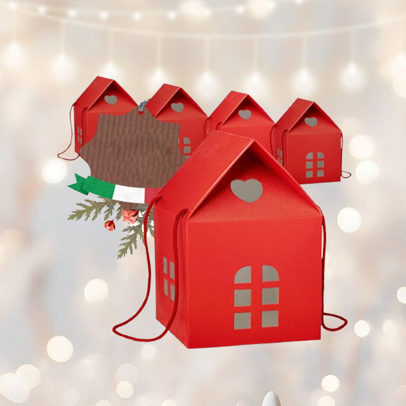 Boîte Cadeau Maison de Noël – Emballage Festif Décoratif pour Petits Cadeaux