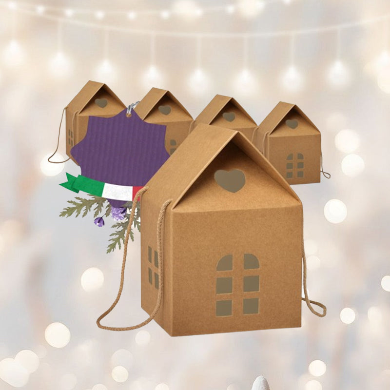 Boîte Cadeau Maison de Noël – Emballage Festif Décoratif pour Petits Cadeaux