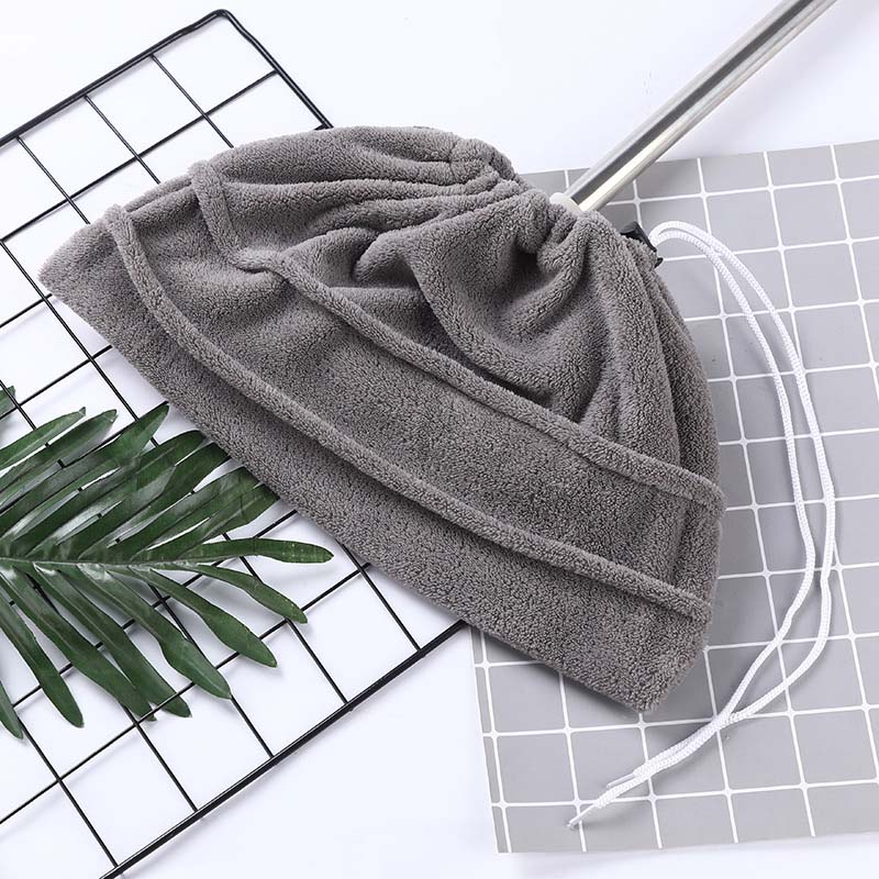 🧼 Mopphuvud i korallfleece med dragsko – Dubbelsidigt och superabsorberande