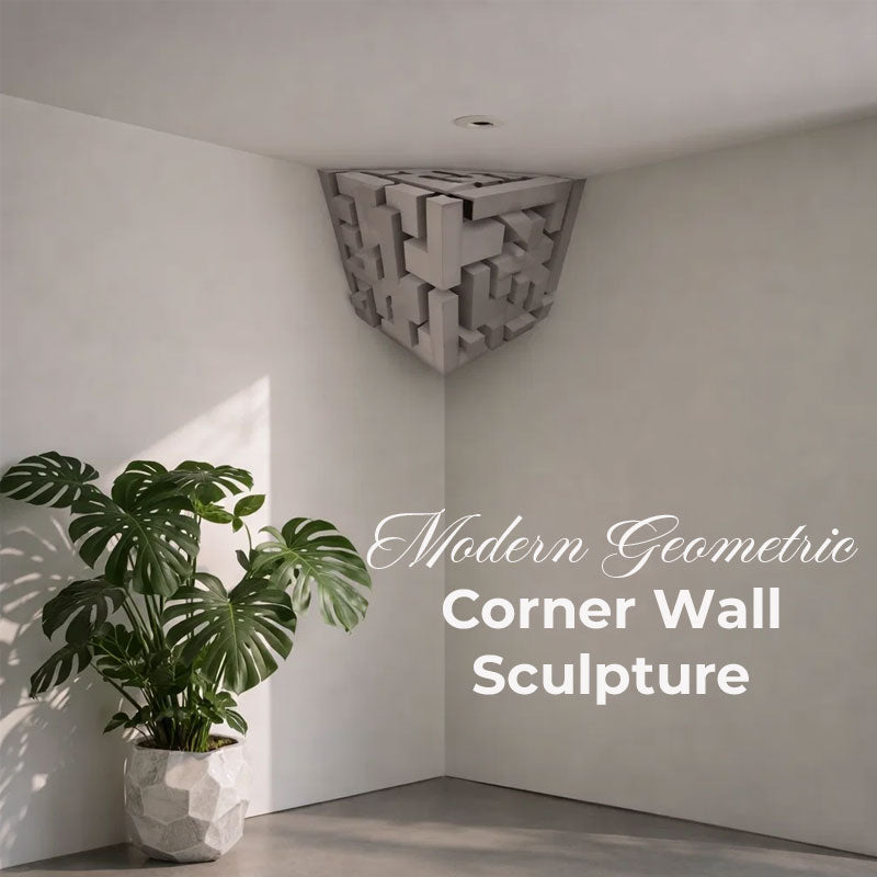 🧩 Sculpture murale d'angle géométrique moderne