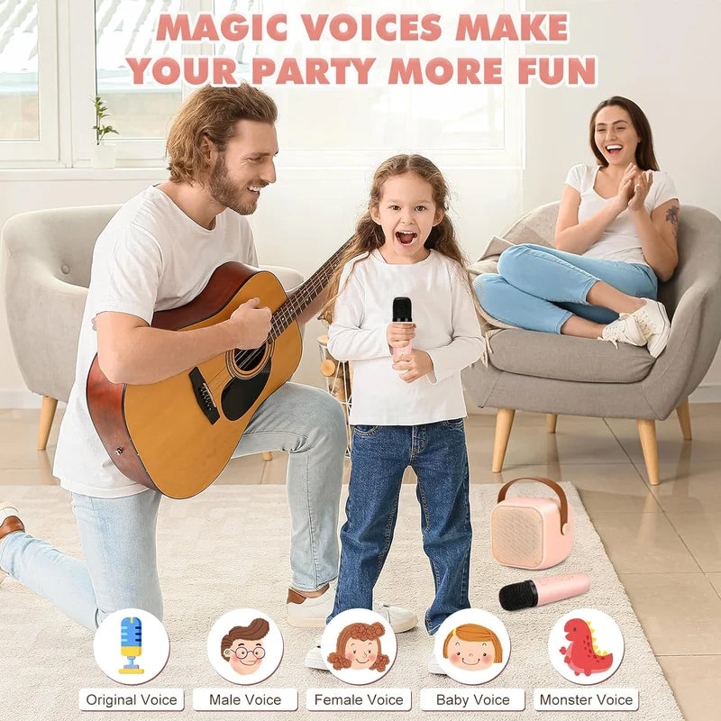 🧸 Minikaraokemaskin med trådlös mikrofon