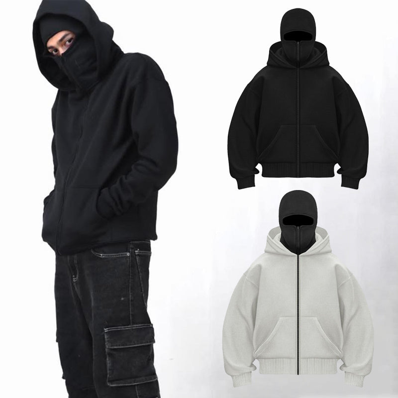 Hoodie med Maskdesign