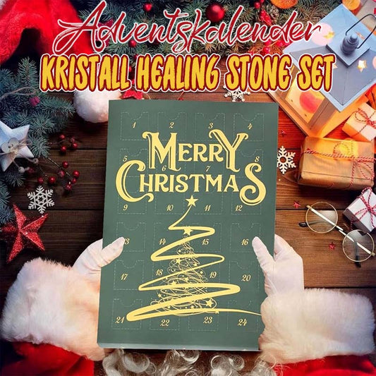Ensemble de pierres de guérison en cristal du calendrier de l'Avent