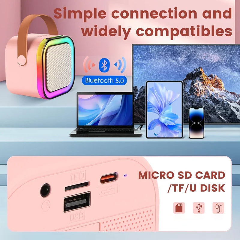 🧸 Minikaraokemaskin med trådlös mikrofon