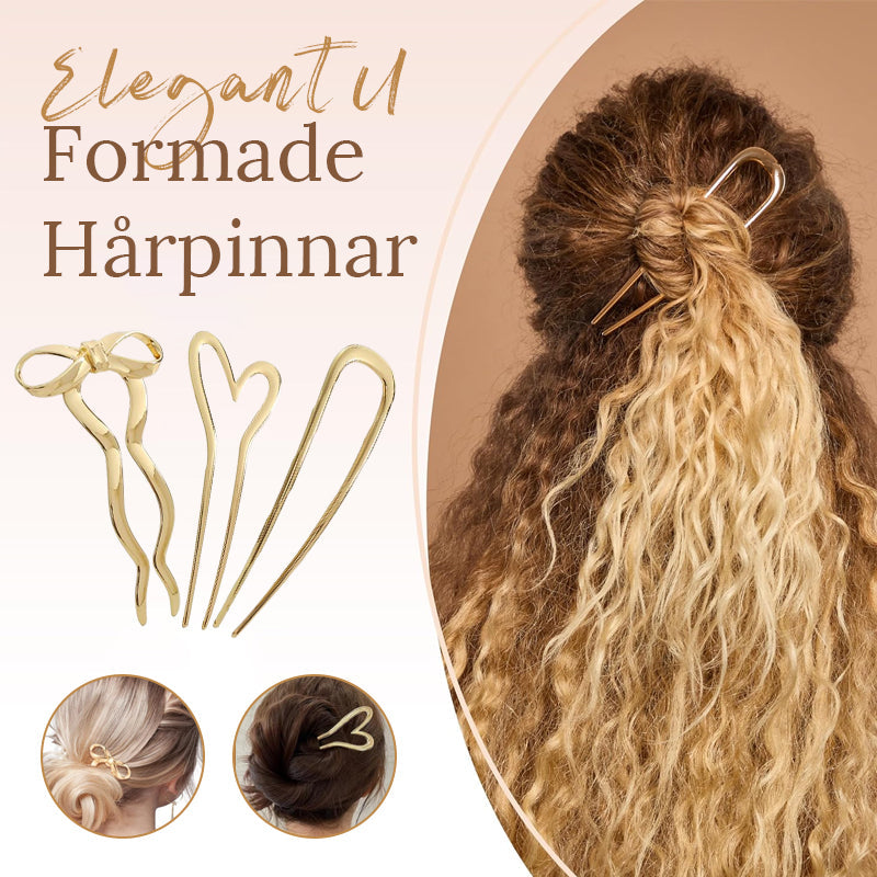 Elegant U-formade Hårpinnar