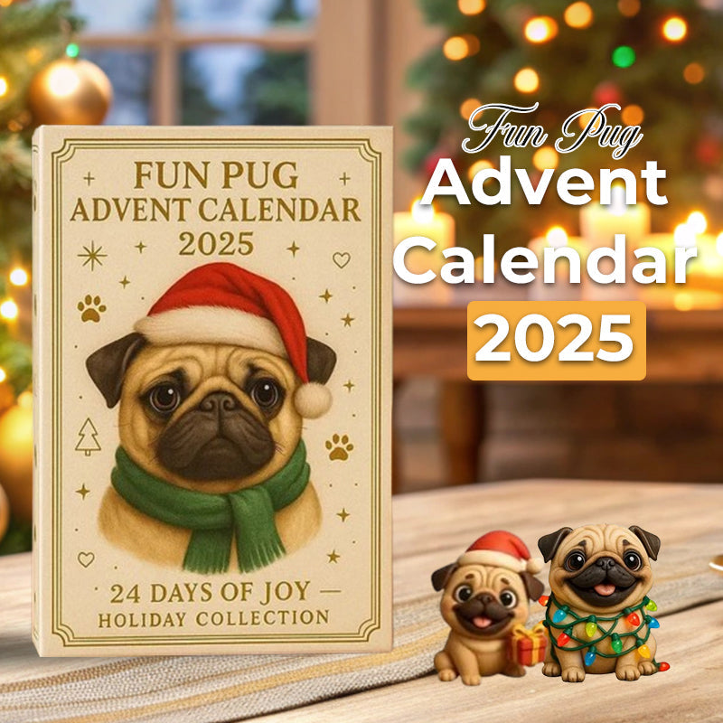 🐾🎄 Calendrier de l'Avent Carlin amusant 2025