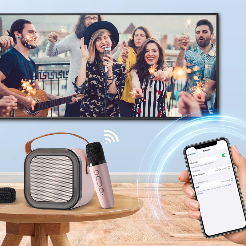 🧸 Minikaraokemaskin med trådlös mikrofon