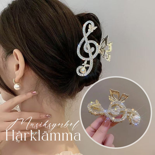 🎵 Musiksymbol Hårklämma – Elegant Frisyraccessoar