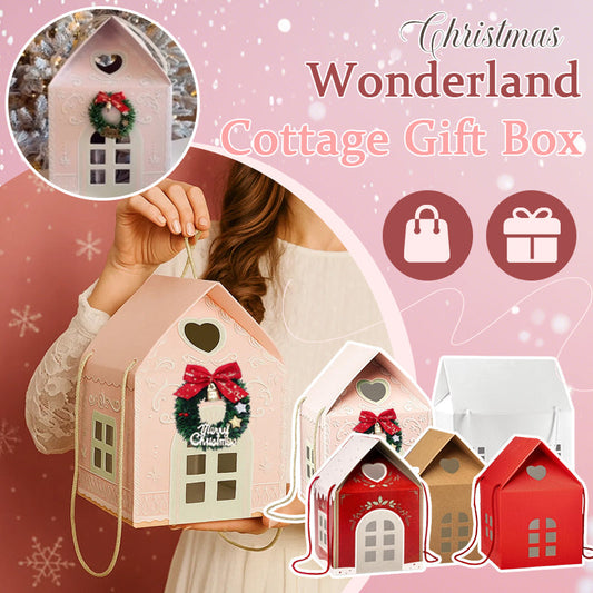 Boîte Cadeau Maison de Noël – Emballage Festif Décoratif pour Petits Cadeaux