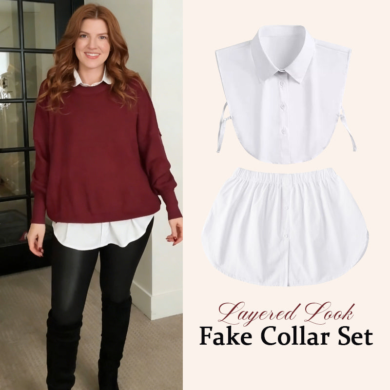 Ensemble de faux cols superposés