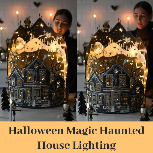 🏚️ Halloweenmagisk spökhusbelysning | Lys upp din läskiga kväll 🎃👻