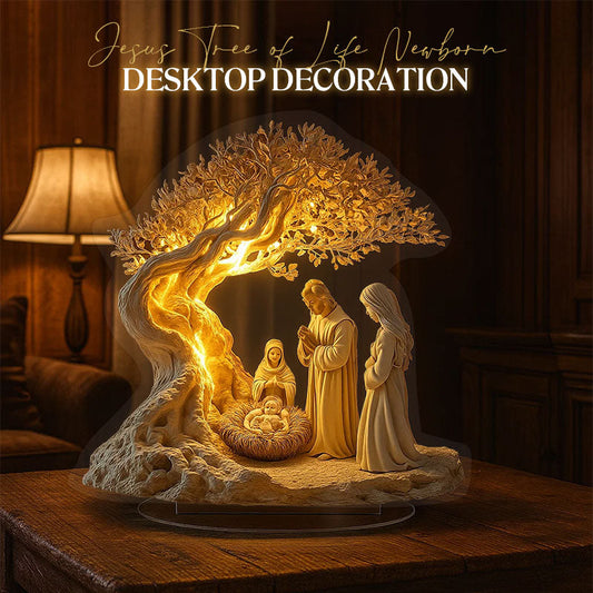 Décoration de bureau pour nouveau-né Arbre de vie de Jésus