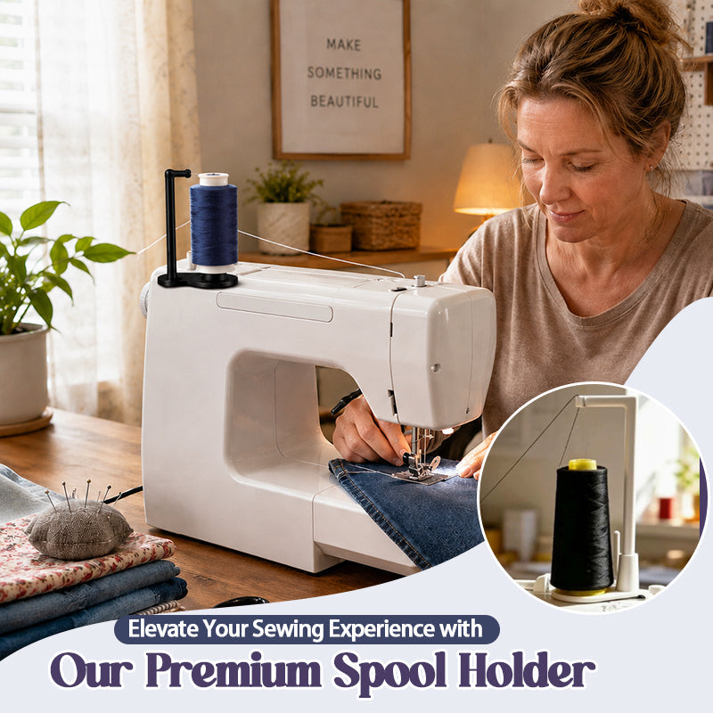 Porte-bobine supérieur pour machine à coudre – Support vertical pour grandes bobines, quilting et projets couture