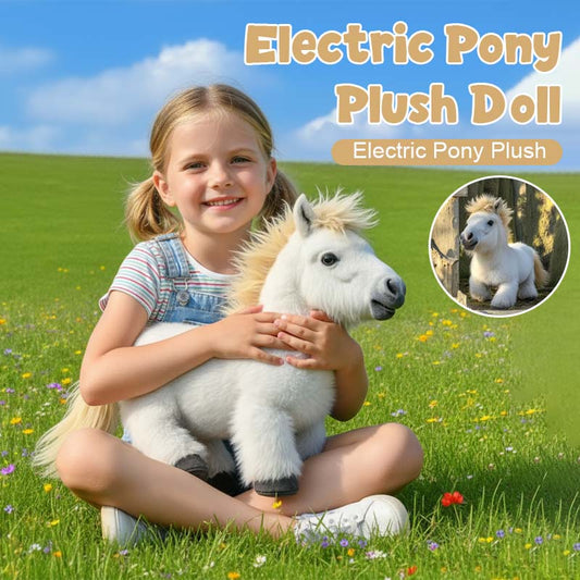 🐴 Elektrisk ponnyplyschdocka · Mjuk och söt kommer ✨