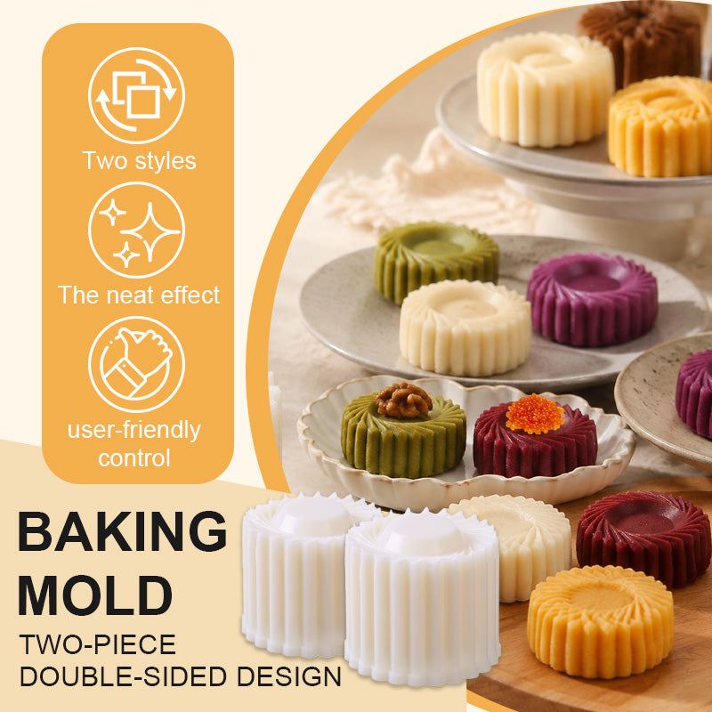 Moule à Pâtisserie Double Face 2-en-1 – 2 Motifs pour Desserts Maison