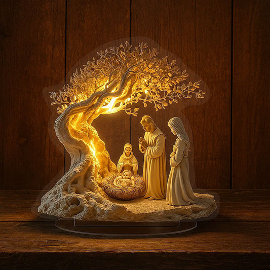 Décoration de bureau pour nouveau-né Arbre de vie de Jésus