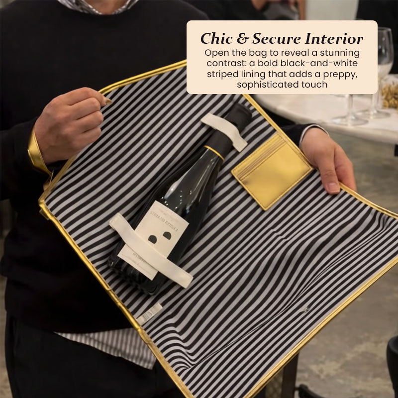 Le sac à champagne doré « idéal pour lancer une soirée » 🍾