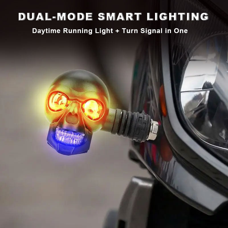 💀 LED-blinkers med dödskalle
