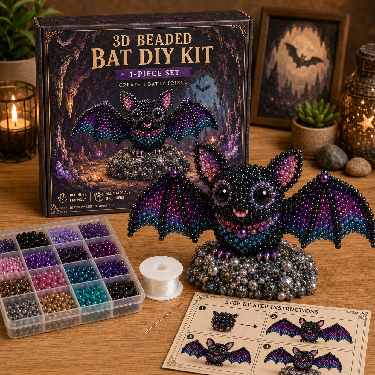 🧵✨ Kit DIY Animaux en Perles 3D – Loisir Créatif & Cadeau Fait Main