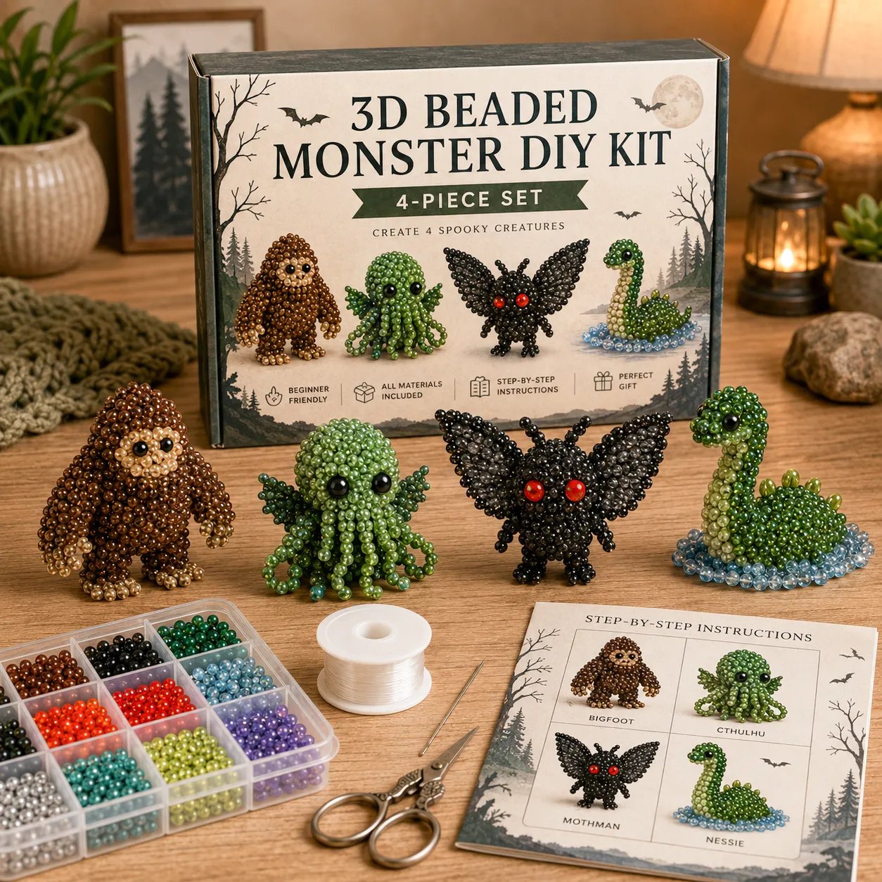 🧵✨ Kit DIY Animaux en Perles 3D – Loisir Créatif & Cadeau Fait Main