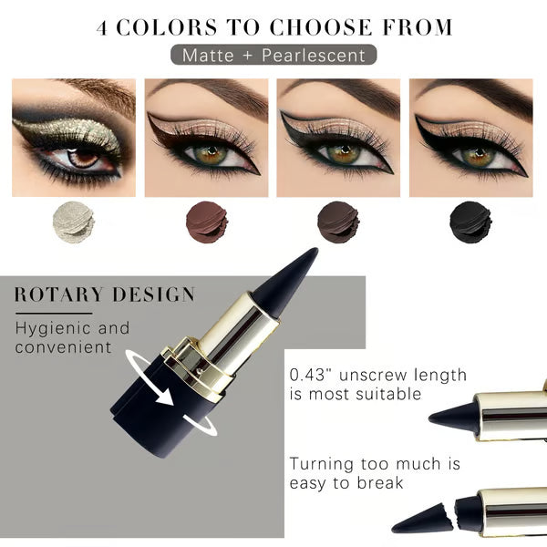 Ensemble de 4 stylos eyeliner gel waterproof : anti-bavures, longue tenue, mat et nacré