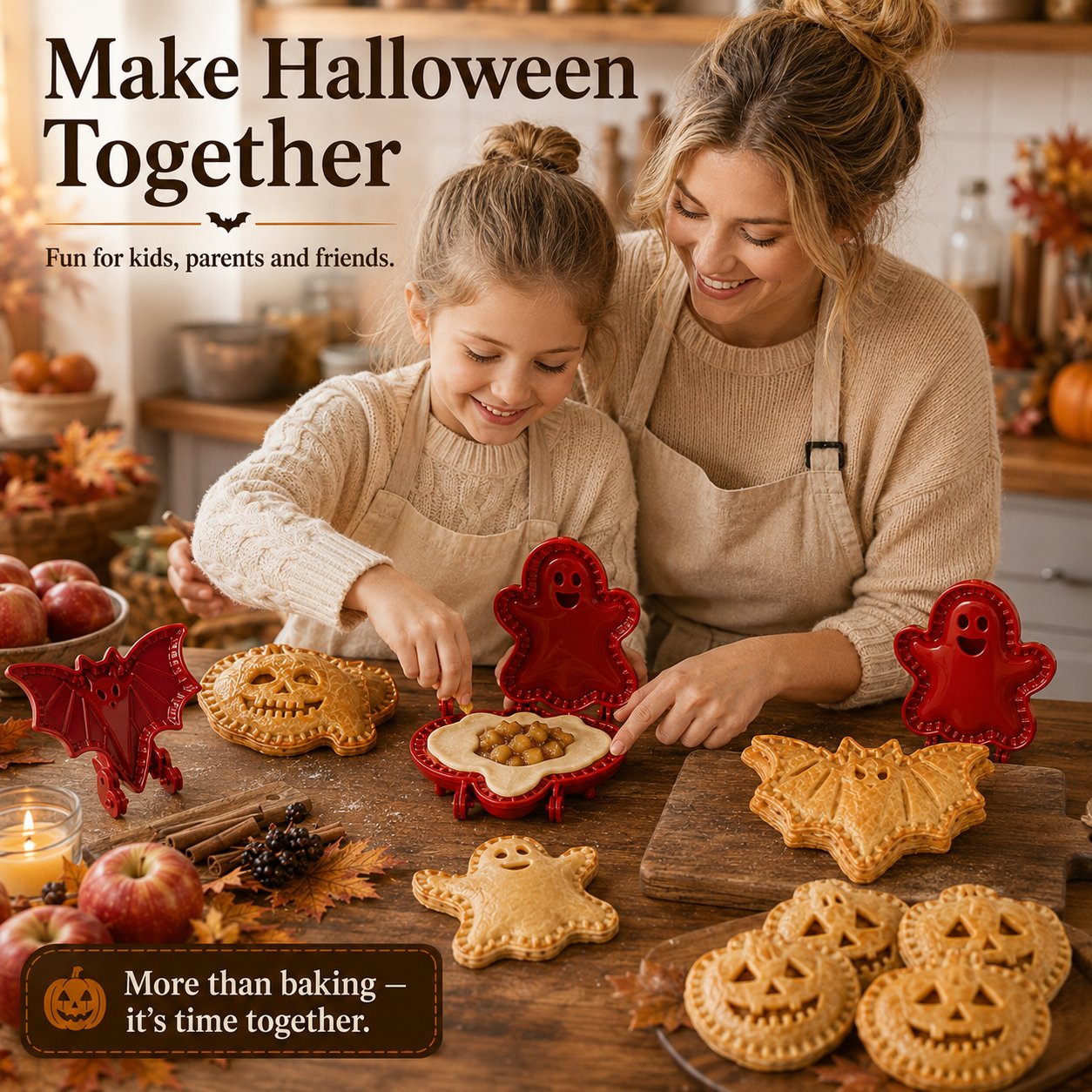 🎃 Moules à Mini Tourtes Halloween – 8 Motifs Festifs