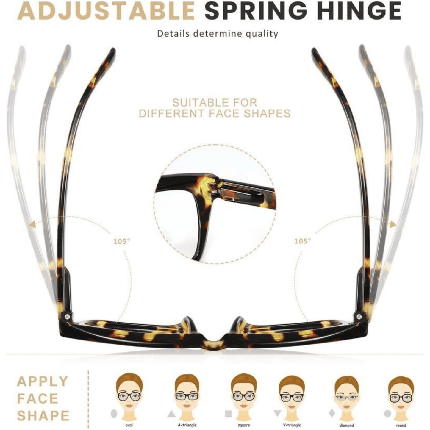 👓Lot de 3 lunettes de lecture écaille de tortue – Lunettes de lecture carrées surdimensionnées qui bloquent la lumière bleue