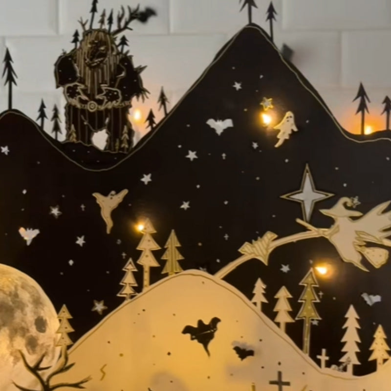 🏚️ Halloweenmagisk spökhusbelysning | Lys upp din läskiga kväll 🎃👻