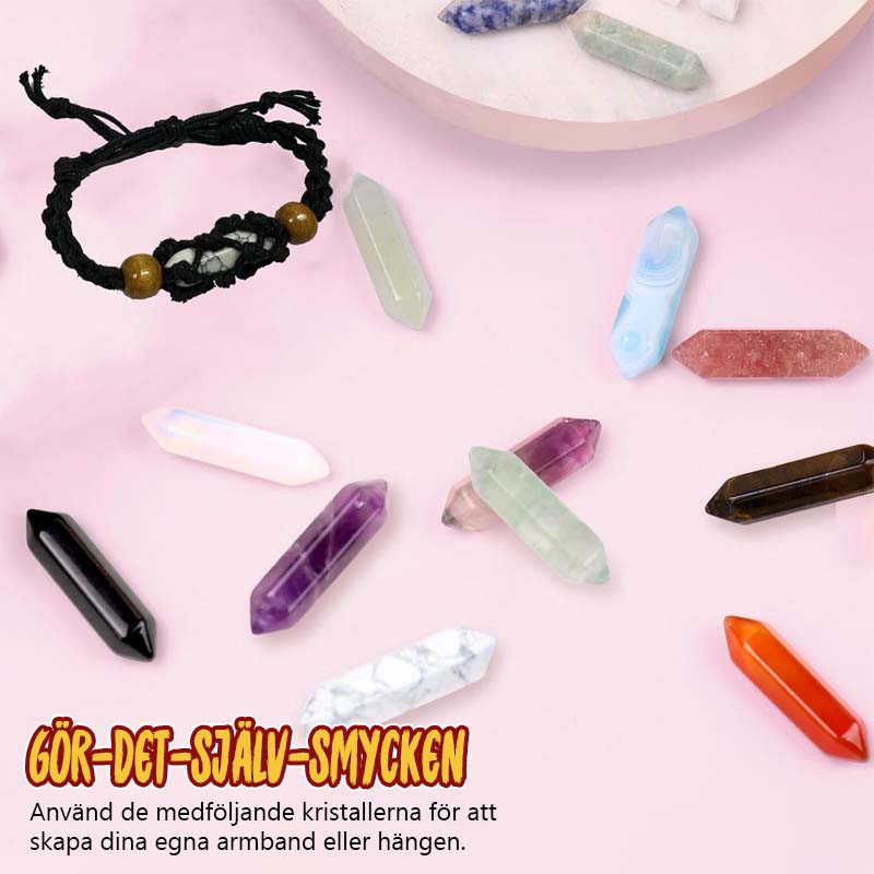 Ensemble de pierres de guérison en cristal du calendrier de l'Avent