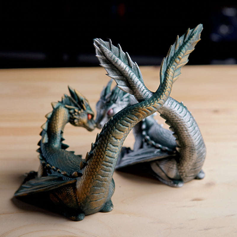 🐉✨Bibliothèque Dragon Flamme Jumelle