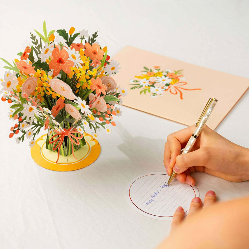 💐 Carte de Saint-Valentin pop-up avec fleurs sauvages