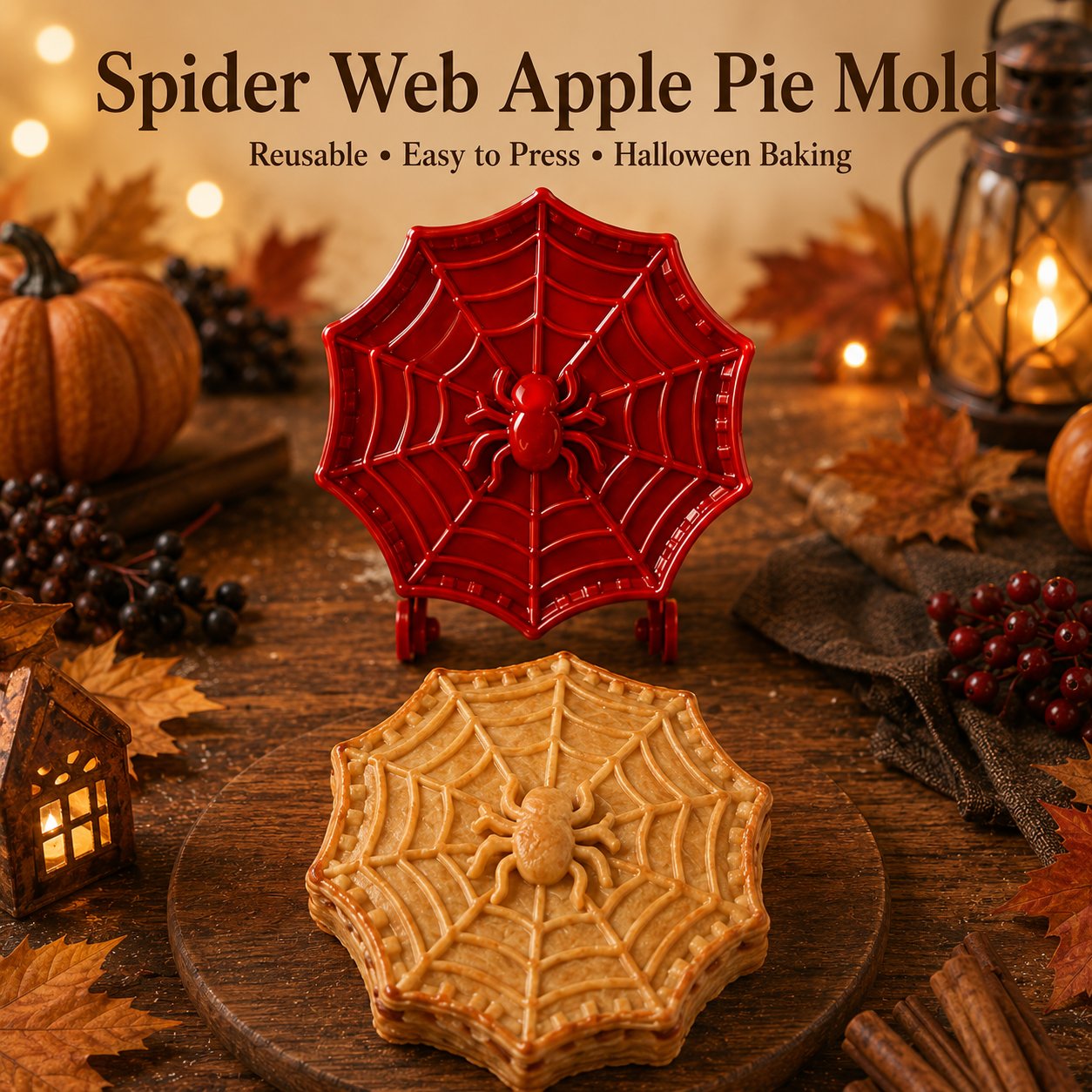 🎃 Moules à Mini Tourtes Halloween – 8 Motifs Festifs