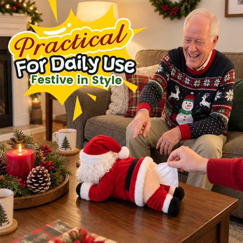 Boîte à Mouchoirs Père Noël Humoristique – Déco de Noël Originale